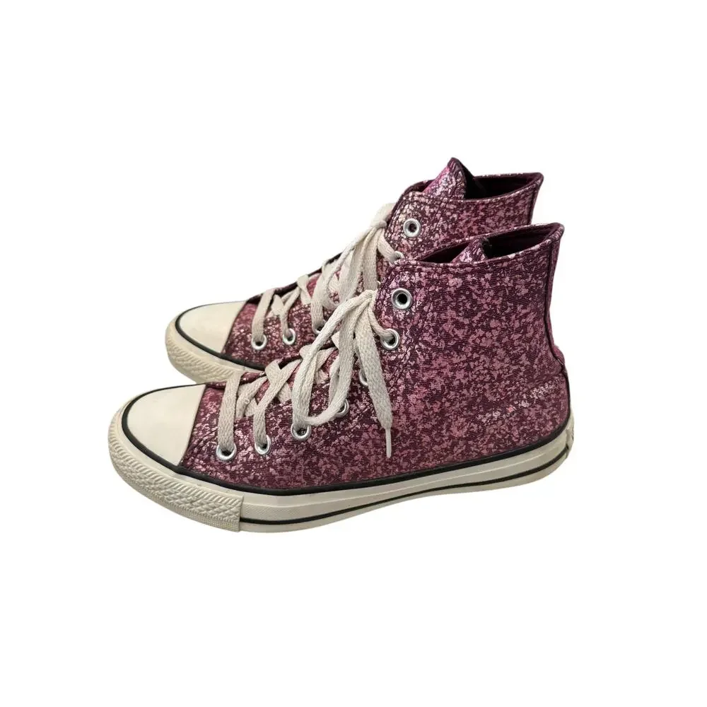 Converse Chuck Taylor All Star Glitter Hi Orchid Abyss A11137C Women’s 7.5
